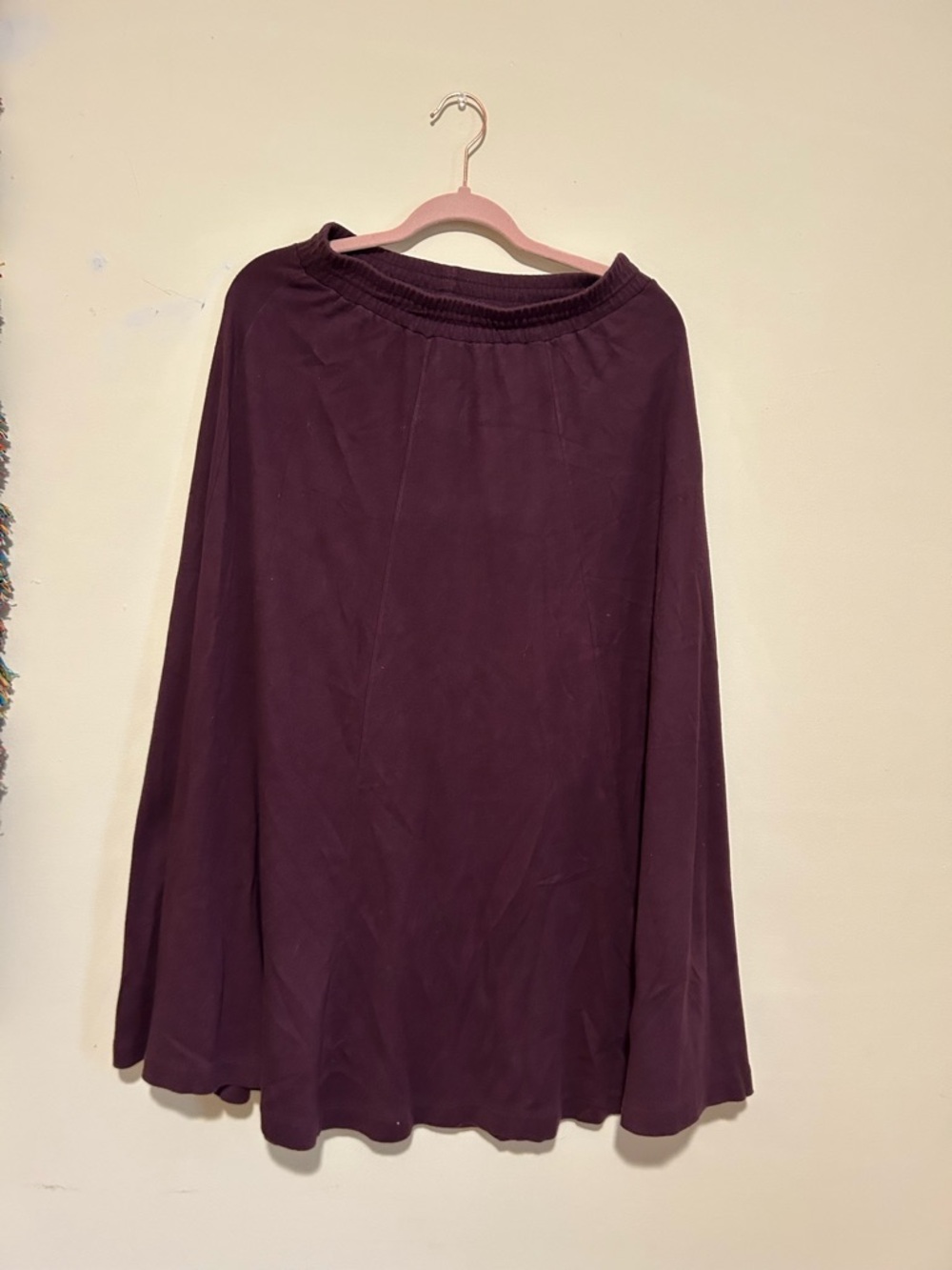 Jewel Purple Flared Midi Skirt L